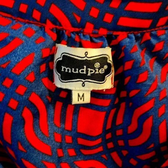 Mud Pie Red and Blue Tunic Size Medium - Picture 3 of 5